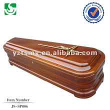 circular oak wooden coffin JS-SP006